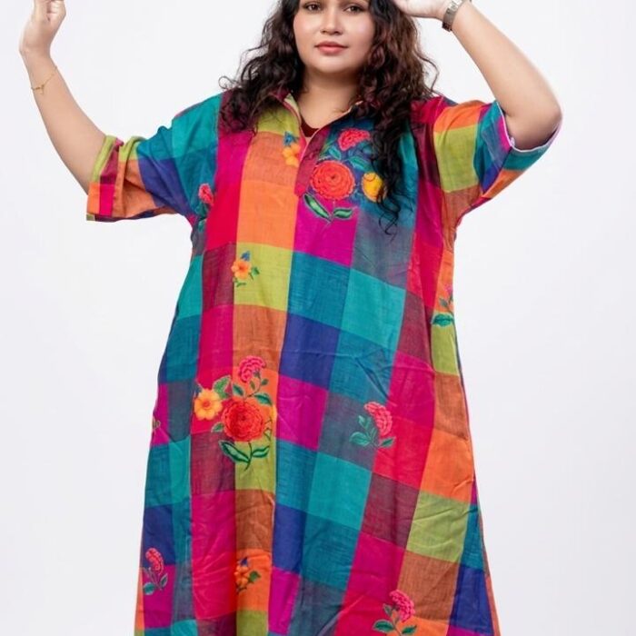 Multi Check Dress